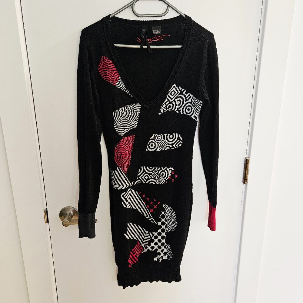 Desigual long sleeves black dress